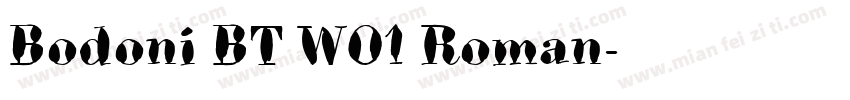Bodoni BT W01 Roman字体转换